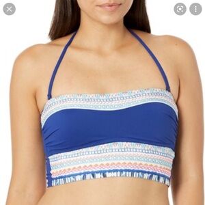 La blanca women’s standard bandeau hipsters bikini swimsuit top,midnight